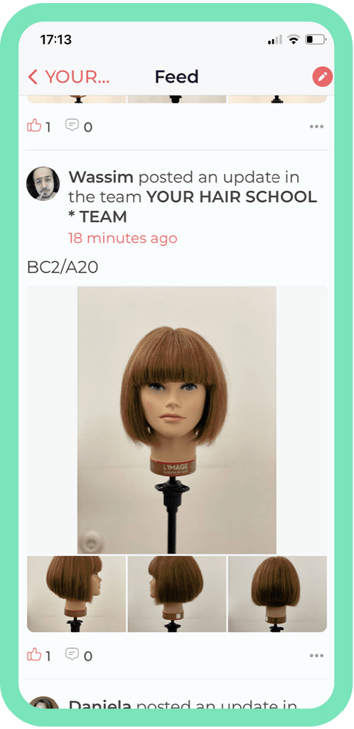 Mobile Ansicht der Online Hair School mit Wassim